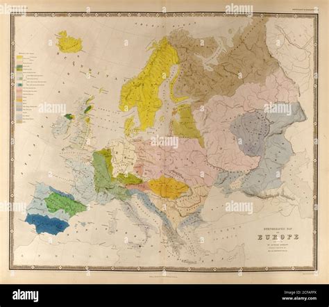 Carte Ethnographique De Leurope Photo Stock Alamy