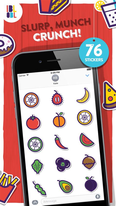 Ibbleobble Food Stickers For Imessage
