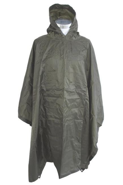 Us Army Style Od Rip Stop Wet Weather Poncho Apparel Wet Weather