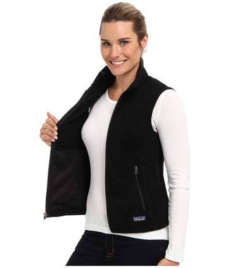 Patagonia Simple Synchilla® Fleece Vest In Black Lyst