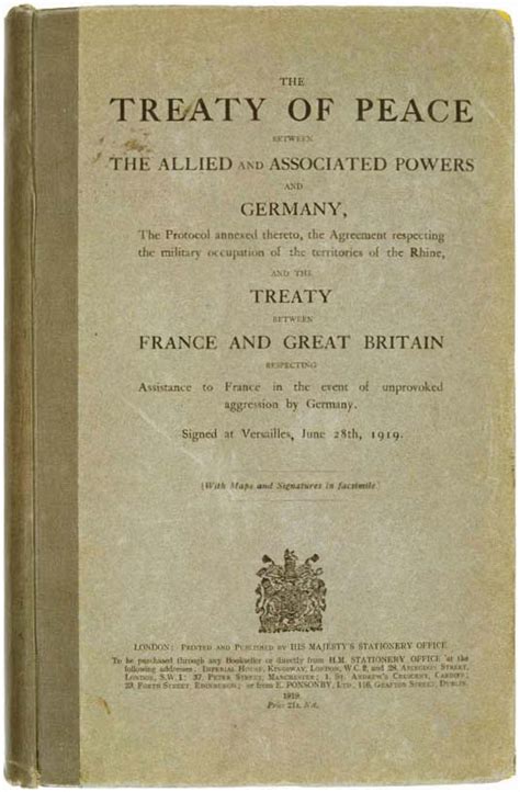 Treaty Of Versailles June 28 1919 Summary And Facts
