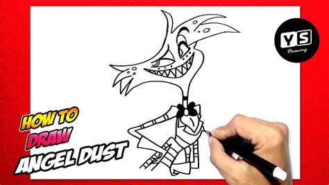How To Draw Angel Dust From Hazbin Hotel Youtube