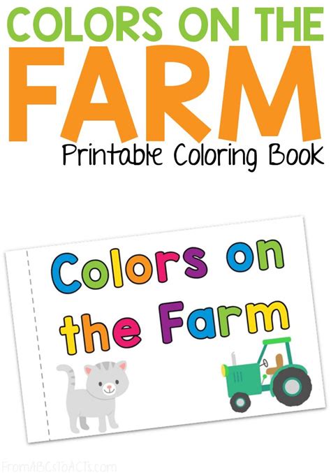 Printable Colors On The Farm Easy Reader From Abcs To Acts Teaching