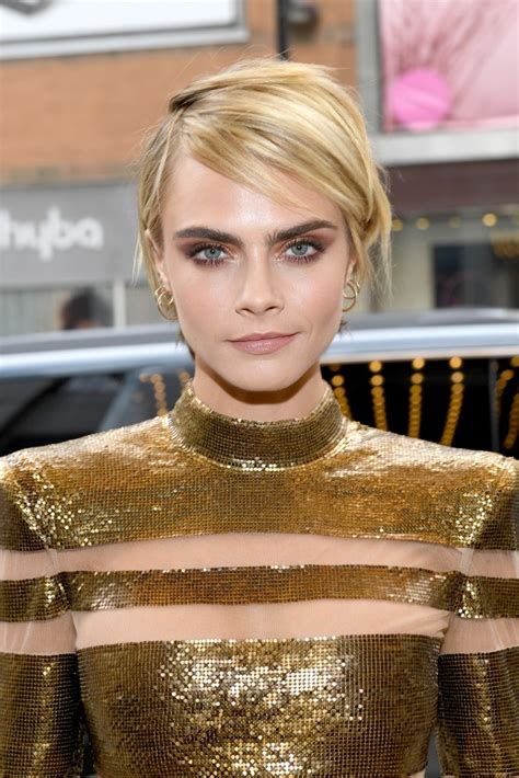 Cara Delevingne Dyes Pixie Haircut Golden Blonde Stylecaster