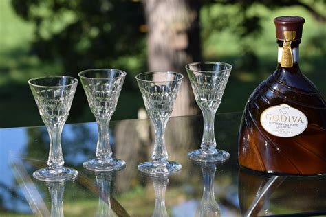 6 Vintage Etched Crystal Hollow Stem Wine Glasses Set Of 6 After