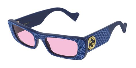 gucci gg0516s 010 sunglasses in blue smartbuyglasses usa
