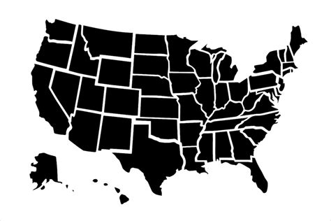 United States Map Stencil By Studior12 Craft Diy Home Decor Etsy