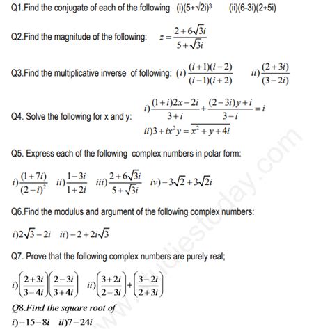 Complex Numbers And Quadratic Equations Class 11 Notes