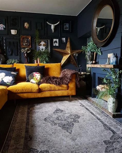 90 Fantastic And Unique Mustard And Blue Living Room