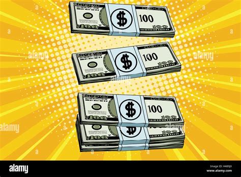 Packs Dollars Background Lots Cash Stock Vector Images Alamy