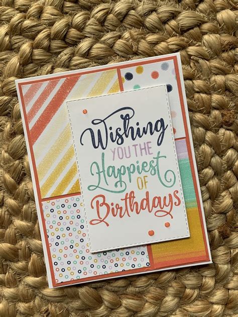 Happy Birthday Card Wishing You The Happiest Of Birthdays Etsy