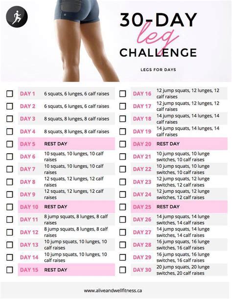Choose Your 30 Day Workout Challenge 20 Infographics