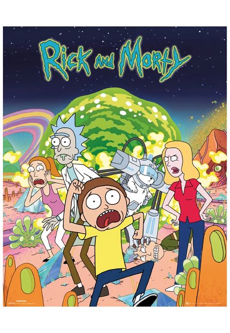 Rick And Morty Tv Show Poster Print Rick Morty Season Key Art