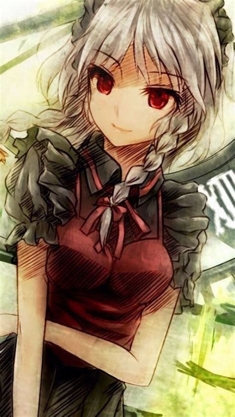 Anime Girl With Silver Hair And Red Eyes Hot Sex Picture