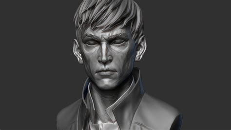 Style Male Head Sculpture In Zbrush Youtube