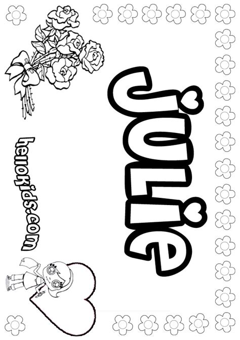 Julia Coloring Page Coloring Pages
