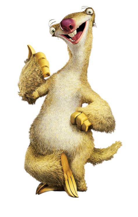 Download Ice Age Character Sid Thumb Up Transparent Png Stickpng