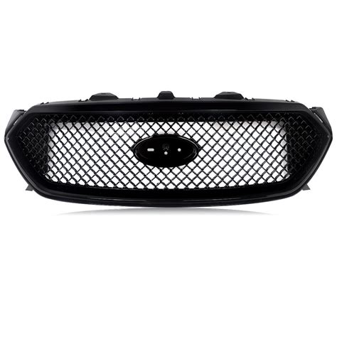 For 2013 2019 Ford Taurus Sho Front Upper Grille Gloss Black Honeycomb
