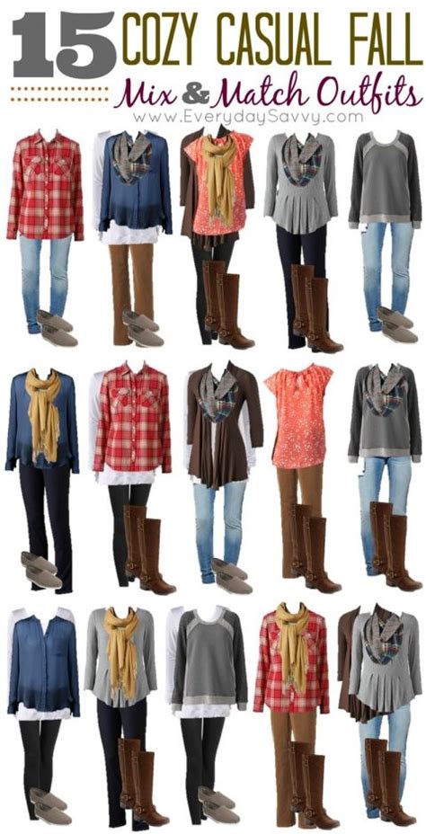 15 Mix And Match Cozy Casual Fall Outfits From Kohls Mix And Match Fashion Mix Match Outfits