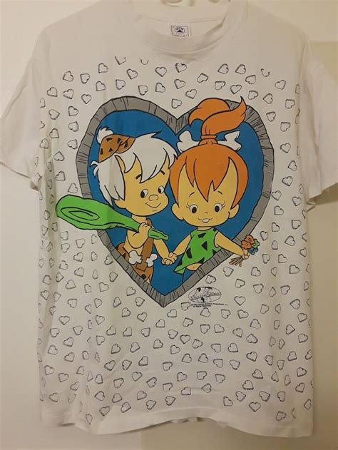 Vintage 90s Pebbles And Bam Bam Flintstones T Shirt Etsy Adult