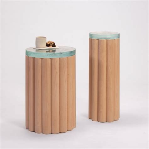 Peca Creates Cylindrical Furniture With Beech Wood Dowels