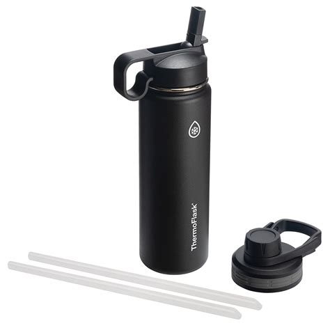 Thermoflask Stainless Steel Water Bottle With Chug And Straw Lid 24oz