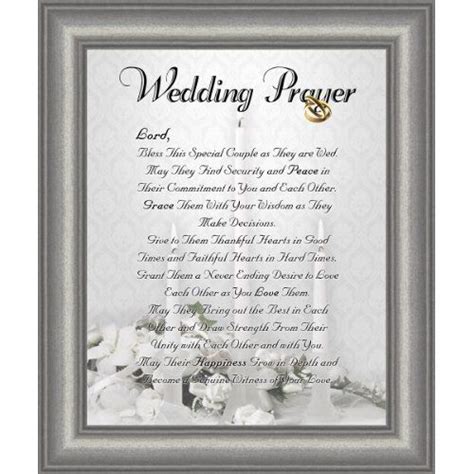 Wedding Marriage Anniversary Prayer Satin Silver Frame 95 X 11
