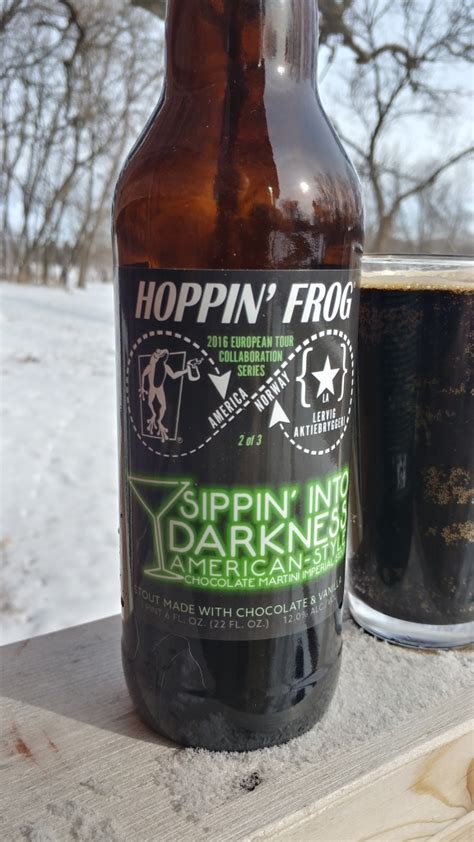 Sippin Into Darkness Chocolate Imperial Stout By Hoppin Frog Brewery