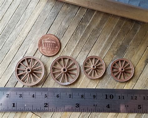 148 Scale 1800s Wagon Wheel Set X4 2 Sizes Unpainted Etsy