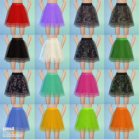 Chiffon Skirts Sims 4 Female Clothes