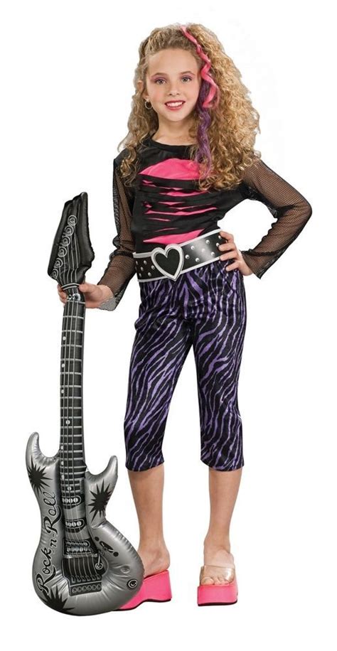 Rockin Hot Pink And Black Zebra Print Rock Star Girls Costume Rubies