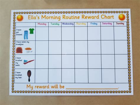 Morning And Bedtime Routine Reward Charts Reusable Reward Etsy
