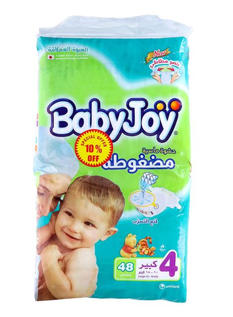 Baby Joy Diapers Size 4 Large 10 18 Kg Jumbo Pack 48