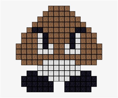 Minecraft Pixel Art Mario Goomba Free Transparent Png Download Pngkey
