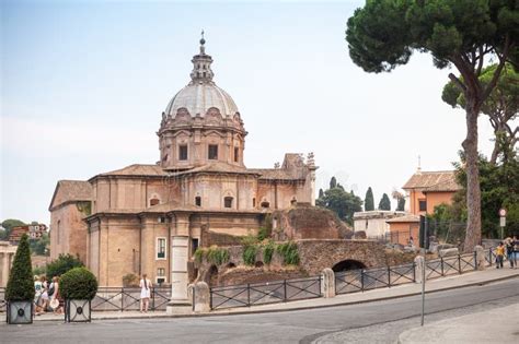 Church Of Santi Luca E Martina In Rome Editorial Stock Photo Image Of