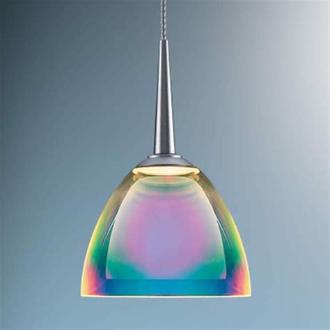 A Multi Colored Glass Light Shows Rainbows Of Light Ultra Modern Hanging Pendant Light And Lamp