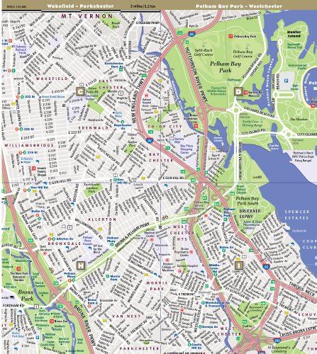 Streetsmart The Bronx Map By Vandam Laminated Pocket Size Center