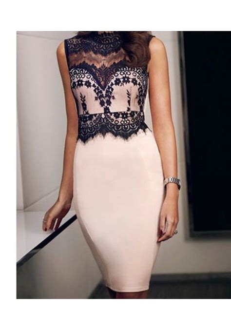 Glamorous Lace Detail Bodycon Dress Sleeveless Bodycon Dress Bodycon