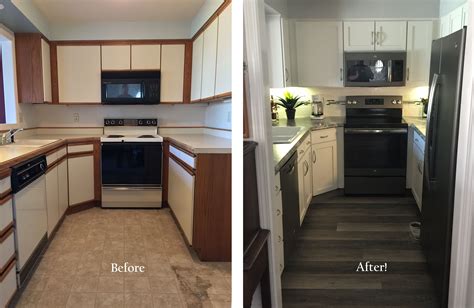Old Oak Cabinets With Laminate Doors Refaced In White Finish And New