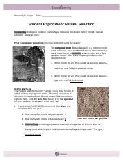 Read free evolution and selection pogil lab answer key successfully implemented in diverse academic settings, including high school. NaturalSelectionSE_Geiger.doc - Name Kyle Geiger Date ...