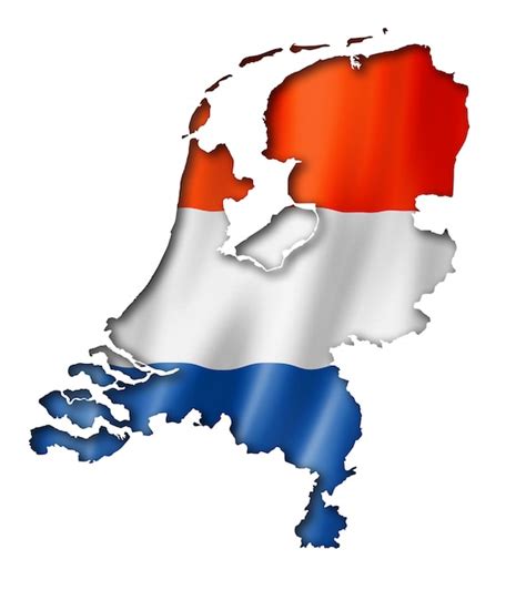 premium photo netherlands flag map