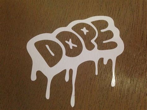 4 Dope Dripping Melting Decal Window Sticker Vinyl Decal Jdm Car Truck