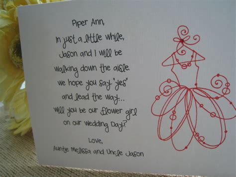Will You Be My Flower Girl Card Poem Ii