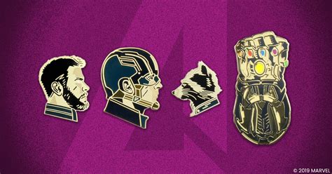 The Blot Says Avengers Endgame Portrait Enamel Pins By Matt Taylor