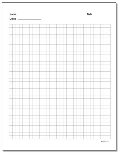 This Plain Printable Graph Paper Includes A Name And Date Block At The