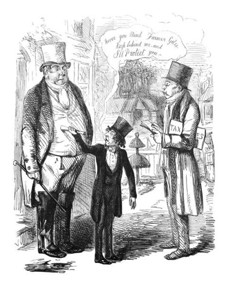 tax man cartoon 19th century illustration illustrations royalty free