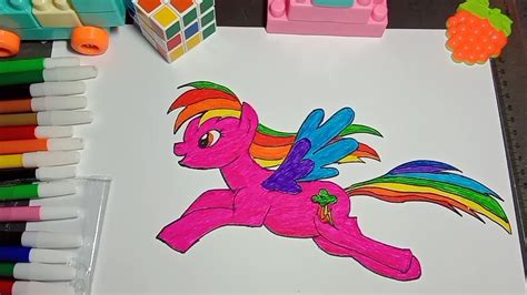 Menggambar Dan Mewarnai Kuda Poni My Little Pony Youtube