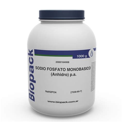 Sodio Fosf Monobasico Anhidro Pa X 250 G Biopack Marbe Sa