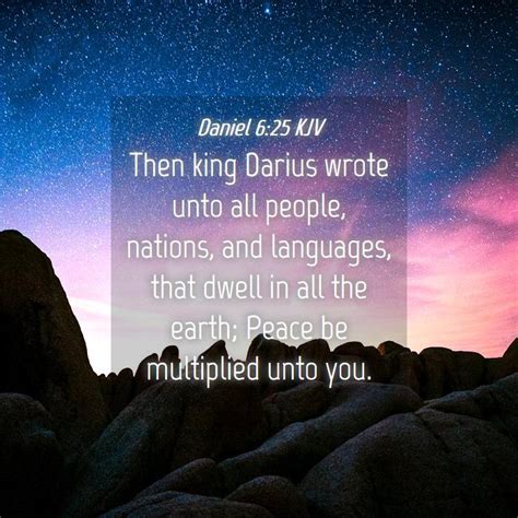 Daniel 625 Kjv Then King Darius Wrote Unto All People Nations