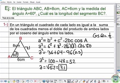 Teorema Del Coseno Ejercicios Resueltos Claves Y Trucos Trigonometria